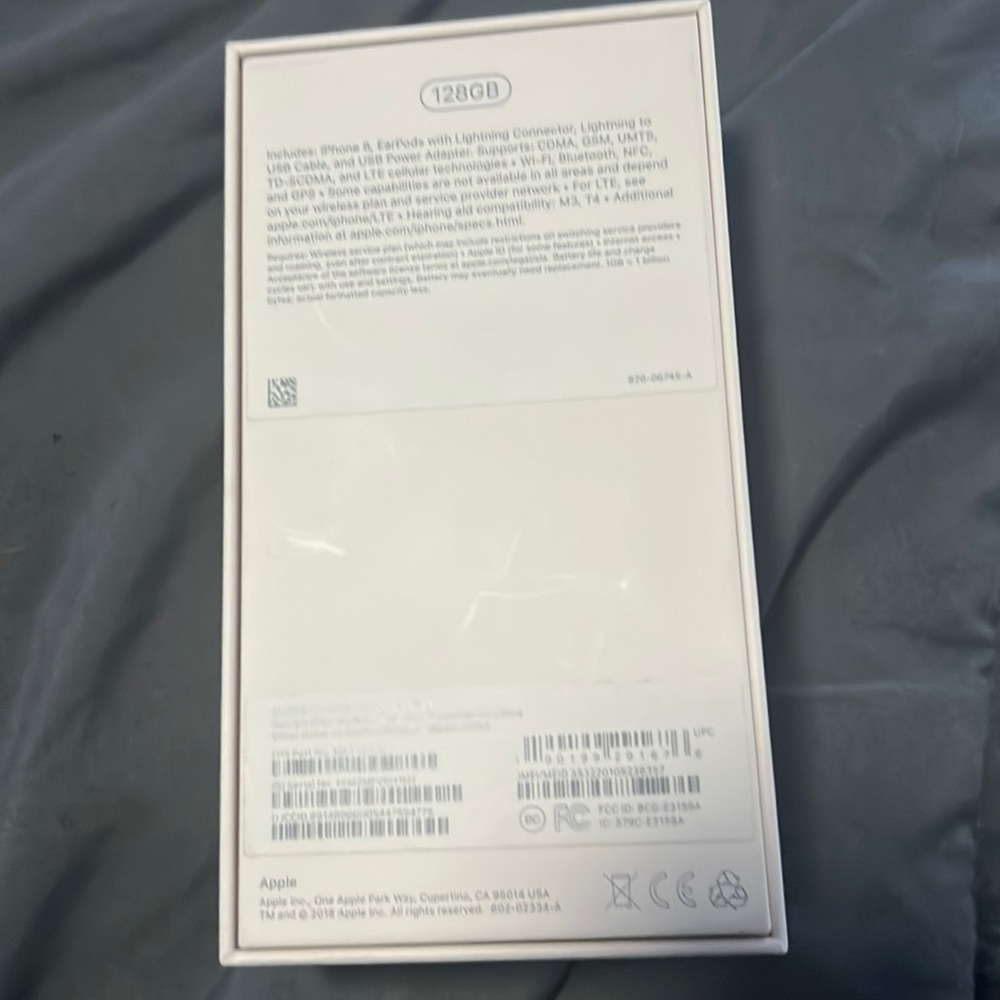 iPhone 8 Gold 128GB empty box